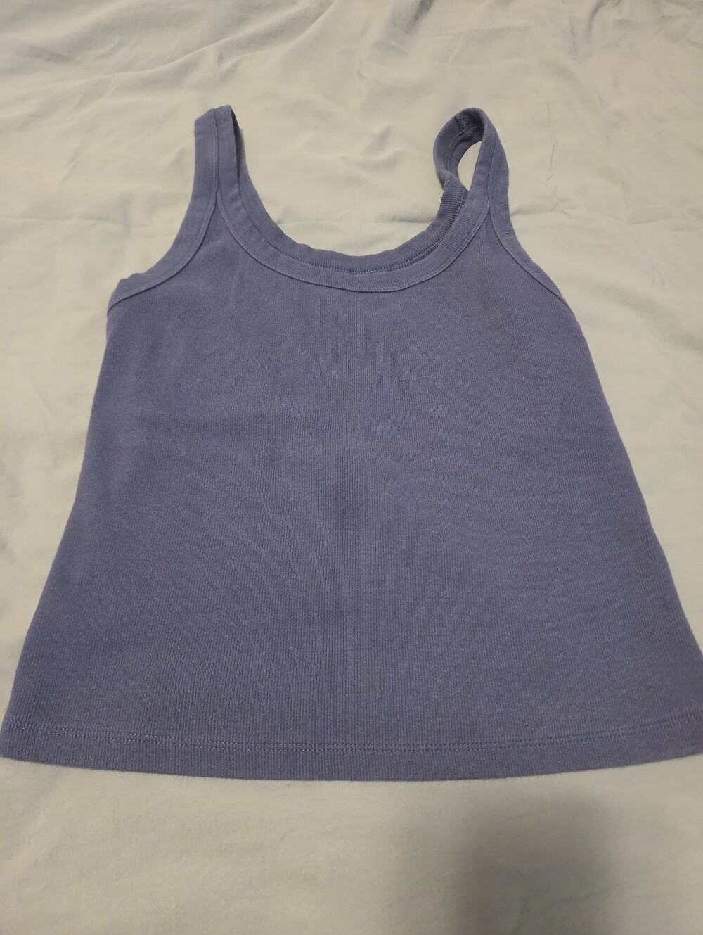 American Eagle Blue Scoop Neck Tank -cropped